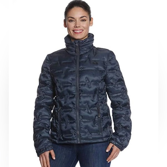 Gerry | Down Puffer Mid Length Jacket Navy Blue Size XL Outdoor Winter Hiking - Picture 1 of 9